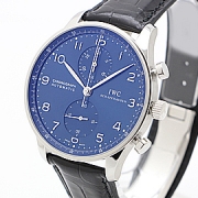 IWC ポルトギーゼ IW371491 クロノグラフ ブルー 自動巻き