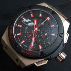 HUBLOT キングパワー モンツァ Asian 7750搭載 自動巻き クロノグラフ ブラック