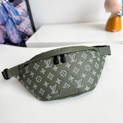LOUIS VUITTON ディスカバリー ウエストバッグ モノグラムシャドウ レザー メンズ 44×15×9cm