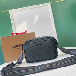 BURBERRY ショルダーバッグ ポリエステル×レザー メンズ 28×20×10cm