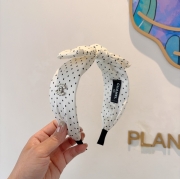 シャネル スタイル ヘアバンド ドット