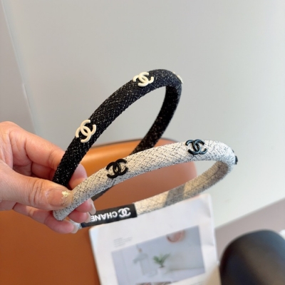 シャネル スタイル ヘアバンド レター