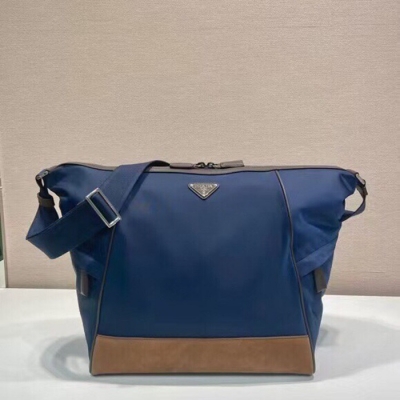 PRADA メッセンジャーバッグ スエード ナイロン メンズ 34×34×17cm