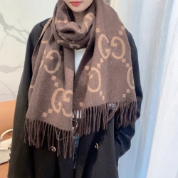 グッチ 新作 大G両面カシミヤスカーフ 45x200cm