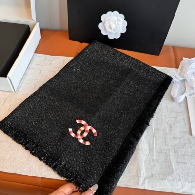 シャネル カシミヤスカーフ 60x180cm