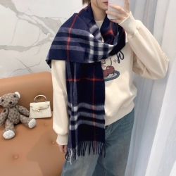 バーバリー クラシックカシミヤチェックスカーフ 30x168cm