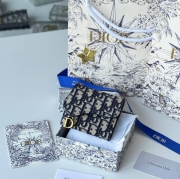 DIOR 三つ折り財布 レディース 10×8×2cm