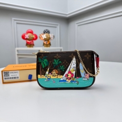 LOUIS VUITTON ミニポシェット アクセサリー モノグラム キャンバス レディース 15.5×10.5×4cm