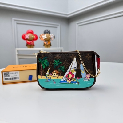 LOUIS VUITTON ミニポシェット アクセサリー モノグラム キャンバス レディース 15.5×10.5×4cm