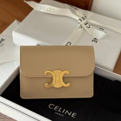 CELINE トリオンフ カードケース カーフレザー レディース 10.5×7×1cm