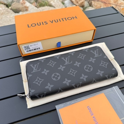 LOUIS VUITTON ジッピー ウォレット モノグラム エクリプス メンズ 21×10×2.5cm