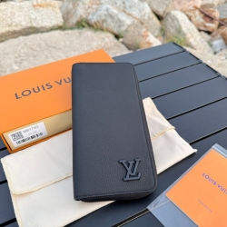 LOUIS VUITTON ジッピー ウォレット LVアエログラム レザー メンズ 10×20×2cm