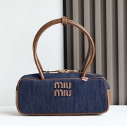 MIUMIU ショルダーバッグ キャンバス ボーリングバッグ 28×12×9cm