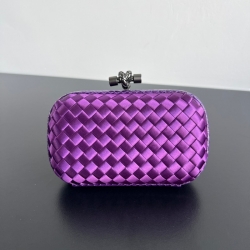 BOTTEGA VENETA ノット シルク編み スネークスキン クラッチ レディース 16×10×5cm