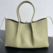 BV トートバッグ レザー ハンドバッグ 編み込み 23×43×14.5cm