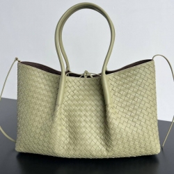 BV トートバッグ レザー ハンドバッグ 編み込み 23×43×14.5cm