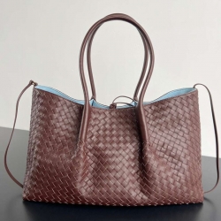 BV トートバッグ レザー ハンドバッグ 編み込み 23×43×14.5cm