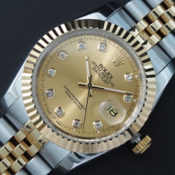ROLEX デイトジャスト メンズ 18K 砲金
