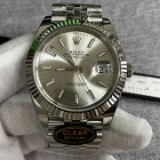 ROLEX M126334 CLEAN工場 41mm シルバー ジュビリー 2024最高品質
