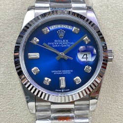 ROLEX 128239A デイデイト 36mm ブルーオンブレ ダイヤ