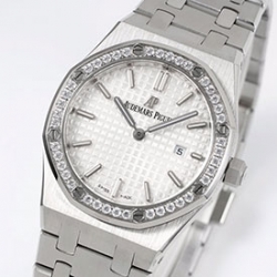 AUDEMARS PIGUET 67651ST BF新品 ロイヤルオーク ベゼルダイヤ クォーツ