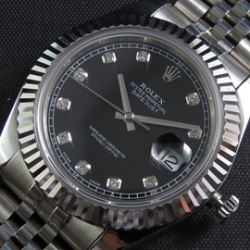 ROLEX デイトジャスト ブラック文字盤 安心通販
