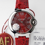 CARTIER WSBB0022 バロンブルー レッド 自動巻き コピー販売