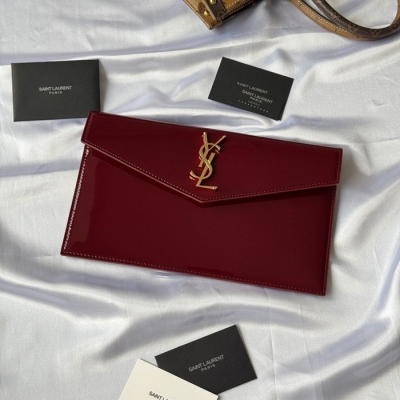 YSL クラッチバッグ カーフレザー レディース 27×16×2cm