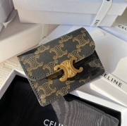 CELINE トリオンフ カードケース カーフレザー レディース 10.5×7×1cm