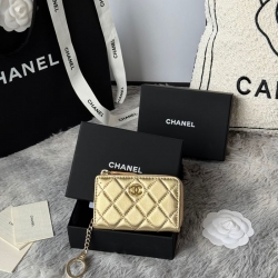 CHANEL L字ジップコインパース ラムスキン レディース 12×7cm