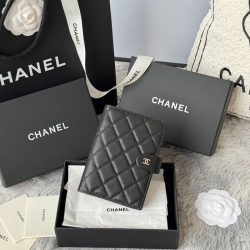 CHANEL パスポートケース カーフレザー ユニセックス 15×10×3cm