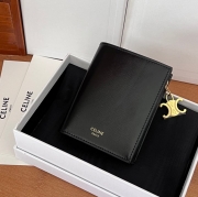CELINE トリオンフ ショートウォレット カーフレザー レディース 9×10.5×2cm