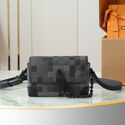 LOUIS VUITTON スティーマー ミニ ダモフラージュ ショルダーバッグ メンズ 18×11×6.5cm