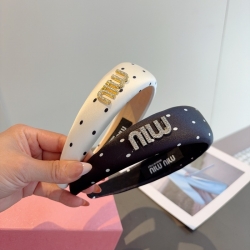 ミュウミュウ スタイル ヘアバンド ドット