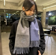 エルメス 両面ラムカシミヤスカーフ 30x180cm