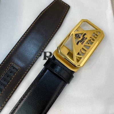 プラダ メンズ ベルト 自動バックル 34mm