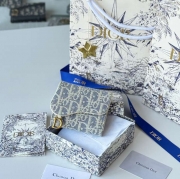 DIOR 三つ折り財布 レディース 10×8×2cm