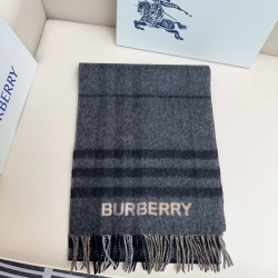 バーバリー コントラストチェック。カシミヤ 30x168