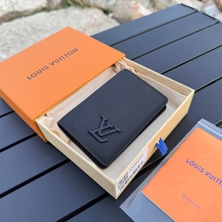 LOUIS VUITTON ポケット オーガナイザー LVアエログラム レザー メンズ 8×11×1cm