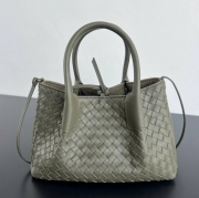 BV トートバッグ レザー ハンドバッグ 編み込み 15×24×12cm