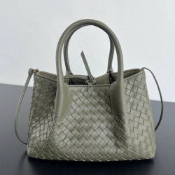 BV トートバッグ レザー ハンドバッグ 編み込み 15×24×12cm