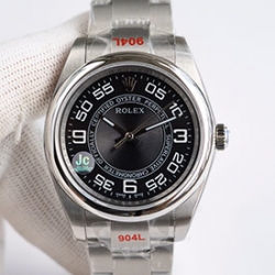 ROLEX 116000 オイスターパーペチュアル ブラック ホワイトサークル 2836搭載