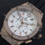 HUBLOT ビッグバン ホワイト文字盤 表全面ダイヤ 会員登録ポイント