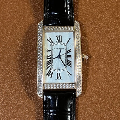 CARTIER WB704751 タンクアメリカン レディース 腕時計老舗