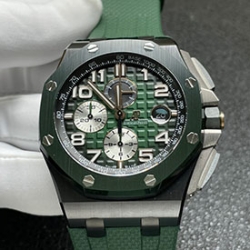 AUDEMARS PIGUET 26405CE ロイヤルオークオフショア クロノグラフ スモークグリーン