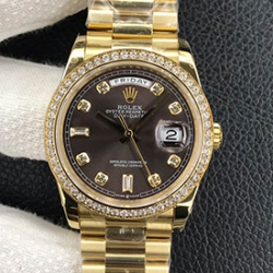 ROLEX 128349RBR デイデイト 36mm ブラウン ダイヤ