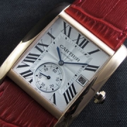 CARTIER タンクアングレーズ イエローゴールド ホワイト文字盤 薄型