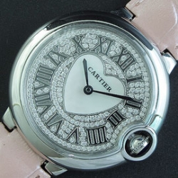 CARTIER バロンブルー レディース 愛心文字盤 販促活動中