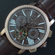 CARTIER ロトンド ドゥ Asian 自動巻き カレンダー ダークブラウン 硬質クリスタル 優良配送