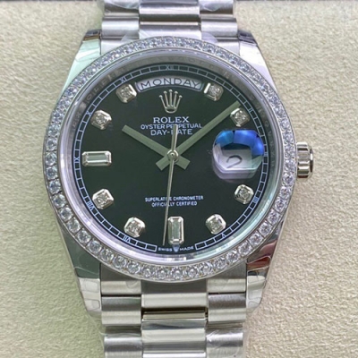 ROLEX 118346A デイデイト ブラック 自動巻き 超美品